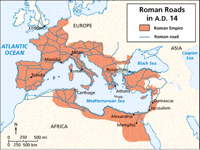 map-Roman Roads-14 AD
