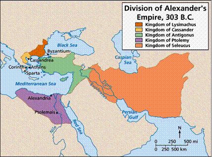 map-division of Alexander's Empire
