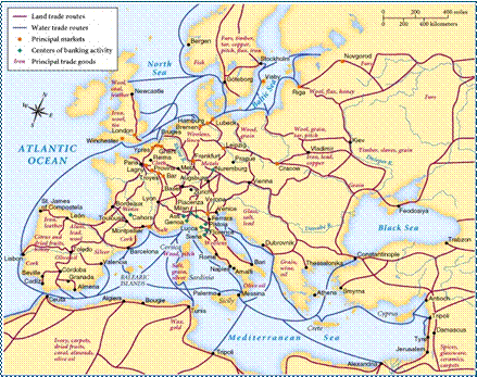 map-Medieval Trade Routes-10c&11c