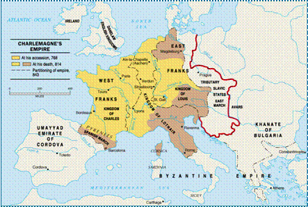 map-Charlemagne's Empire