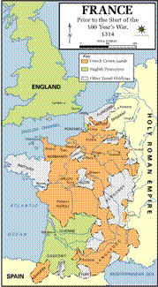 map-France before the 100 Years War